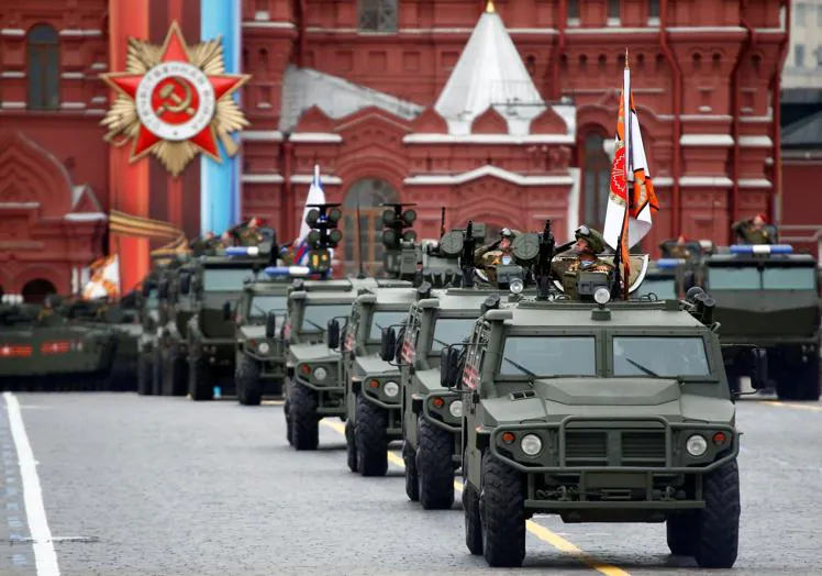 Desfile del ejército ruso en Moscú.